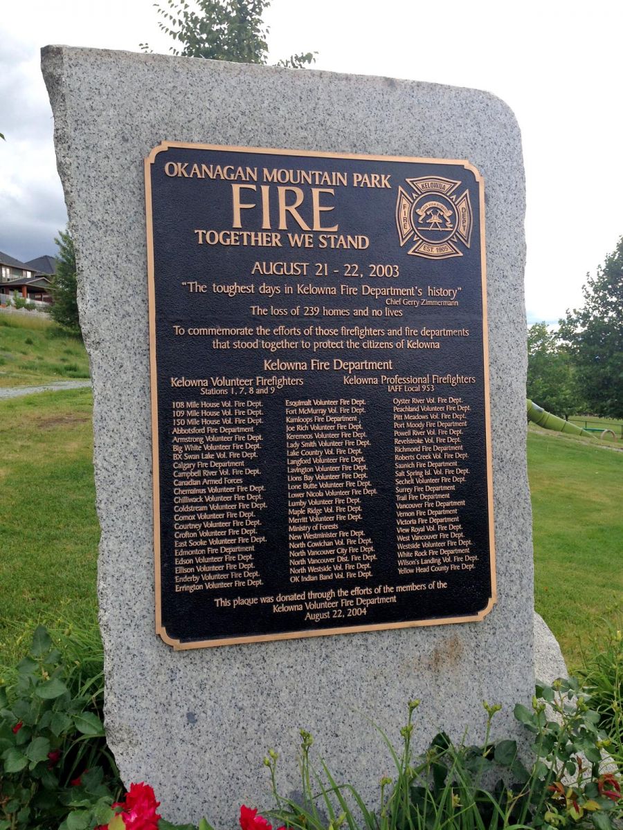 Kettle Valley History 2003 Okanagan Mountain Park Firestorm